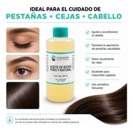 Aceite De Ricino Puro Usp 250 Ml Uso Cosmético Y Alimenticio                                                                                          