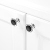 KOOFIZO Black and Chrome Cabinet Knobs, 10-Pack Round Cabinet Pulls