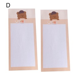 2 Pack Bear Memo Cute Cartoon Notes Writing Pads Message Notes Notepads Chesk List to Do List Memo Stationery Office School Supplies,Memo Scratch Pads (50 Sheets/Pack)