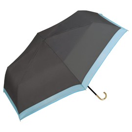 Wpc. 801-16536-102 Parasol Folding Umbrella, Light Shielding Organza Bi-Color, Mini Charcoal, 100% Light Shield, 100% UV Protection, UPF50+, Rain or Shine, 21.7 inches (55 cm), Women's, Feminine,