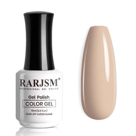 RARJSM Milky Nude Gel Polish Opaque Light Gray Orange Cream Skin Tone Nuded Color Gel Nail Polish 15ml Neutral Soak Off UV LED Cured Nail Gel Polish for Nail Art French Manicure Salon DIY Home