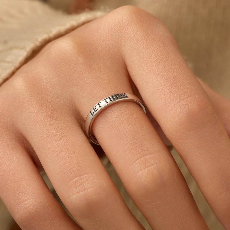 LOVPEPY Let Them Ring,(7, Let Them, Silver)