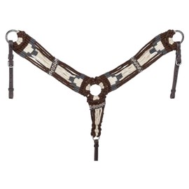 Tough 1 Wool String Breastcollar Brown/Grey/Cream