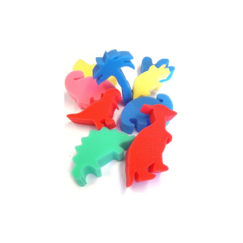 Major Brushes Dinosaur Sponge Painting Set of 9