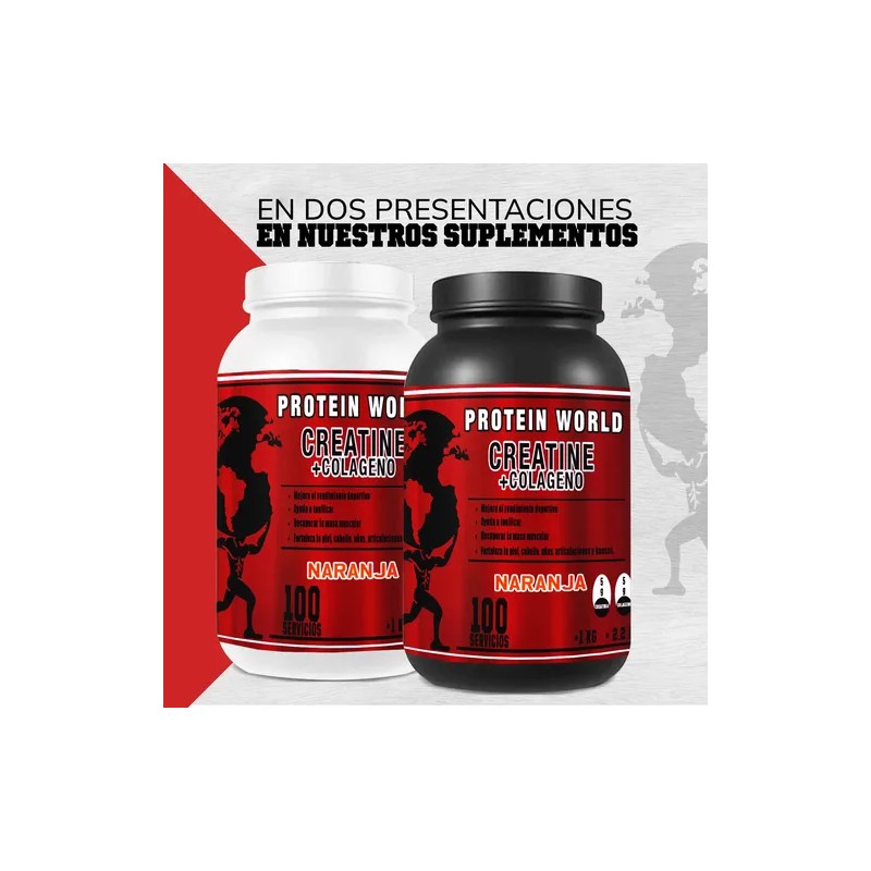 Creatina Monohidratada Colágeno World 1 Kg 100 Servicios