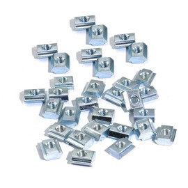 100 tuercas deslizantes de la serie T 20 tuercas cuadradas M5 M4 M3 T para perfiles de aluminio 2020 ranura T 6 mm (m4)