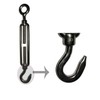 Turnbuckle M5 Form C Eyelet Hook 1 Piece Stainless Steel