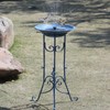 Solar Bird Bath for Outside, Metal Birdbath Stand and Solar