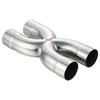 LCGP Universal 2.5" In/Out Crossover X Pipe 12" Length Stainless