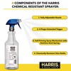 HARRIS Chemically Resistant Professional Empty Spray Bottles, 32oz (3-Pack), for