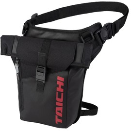 RS TAICHI Motorcycle Waterproof Leg Bag Holster Bag Touring WP Leg Pouch RSB288 Unisex Adult BLACK/RED