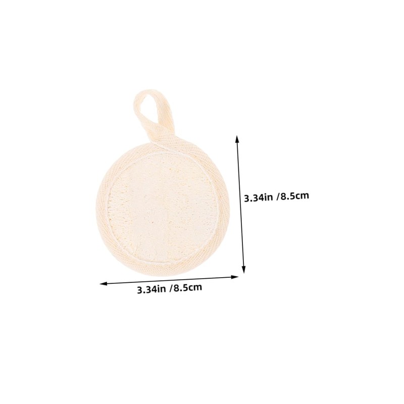 SAFIGLE 3pcs Cotton Exfoliating Bath Shower Loofah Sponge Scrubber Face