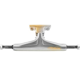 Tensor Alum Stencil Mirror Skateboard Trucks - Raw/Gold Fade - 5.25