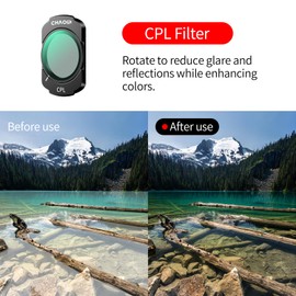 CHAOIP Magnetic ND, CPL, UV Filter Set Compatible with DJI Osmo Pocket 3 Creator Combo, 6-Pack: UV, ND16, ND32, ND64, ND256 Neutral Density and Polarizer Filters, Action Camera Accessories