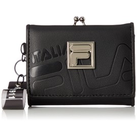 Fila FIMS-0343 Trifold Wallet Gamagchi Logo Cool Women's Black Body Size (W x H x D): 4.1 x 3.1 x 0.8 inches (10.5 x 8 x 2 cm)