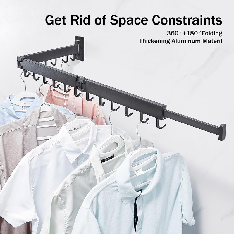 ZdwCyl Clothes Drying Rack,Laundry Drying Rack Wall Mount, Space Saver
