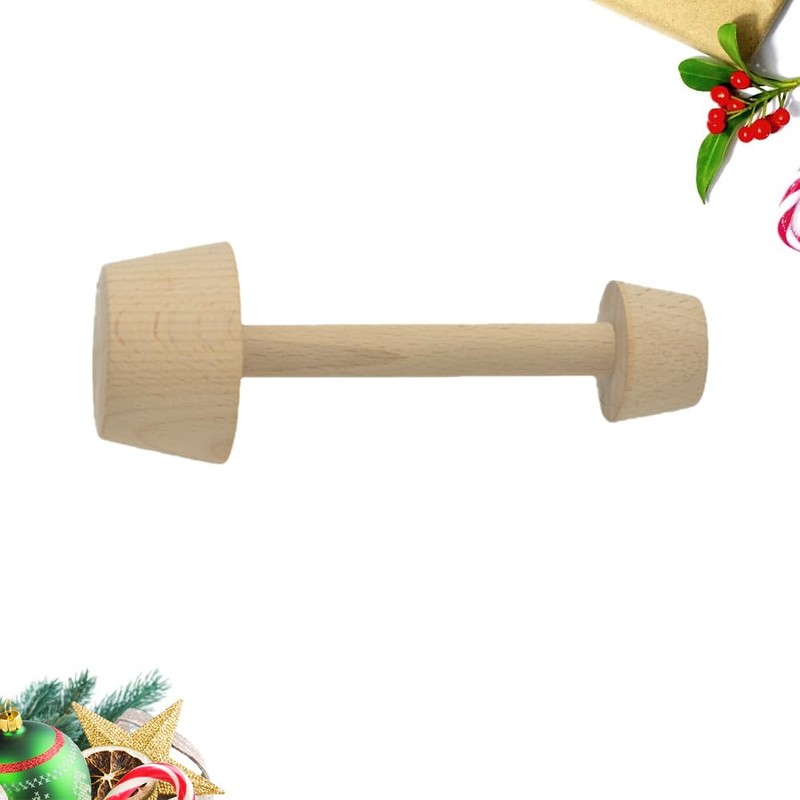 PRETYZOOM Double Ended Wooden Egg Tart Tamper Tool for Baking