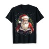 Santa Reading Book Bookworm Reader Bookish Christmas Tree T-Shirt