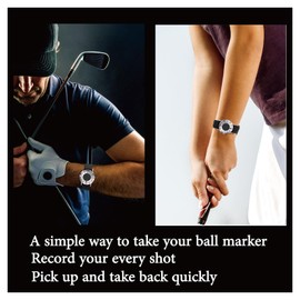E TRUEE Golf Ball Marker with Carbon Fiber Ball Marker Bracelet, Golf Accessories, Golf Gifts, Golf Counter for Men Women