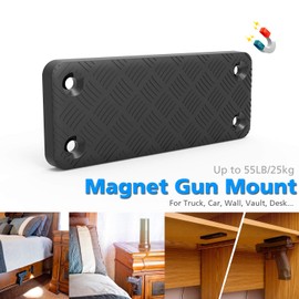 AntreeMAG 4-Pack Gun Magnet Mount, 55 lb Rating,Magnetic Gun Holster| Rubber Coated Gun Holder for Handgun, Shotgun, Rifles, Revolvers| Beside Holster, Using in Cars, Trucks, Wall, Desk