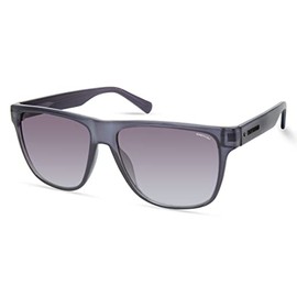 Kenneth Cole New York Mens Square Sunglasses, Shiny Blue Gradient Smoke, 56mm US