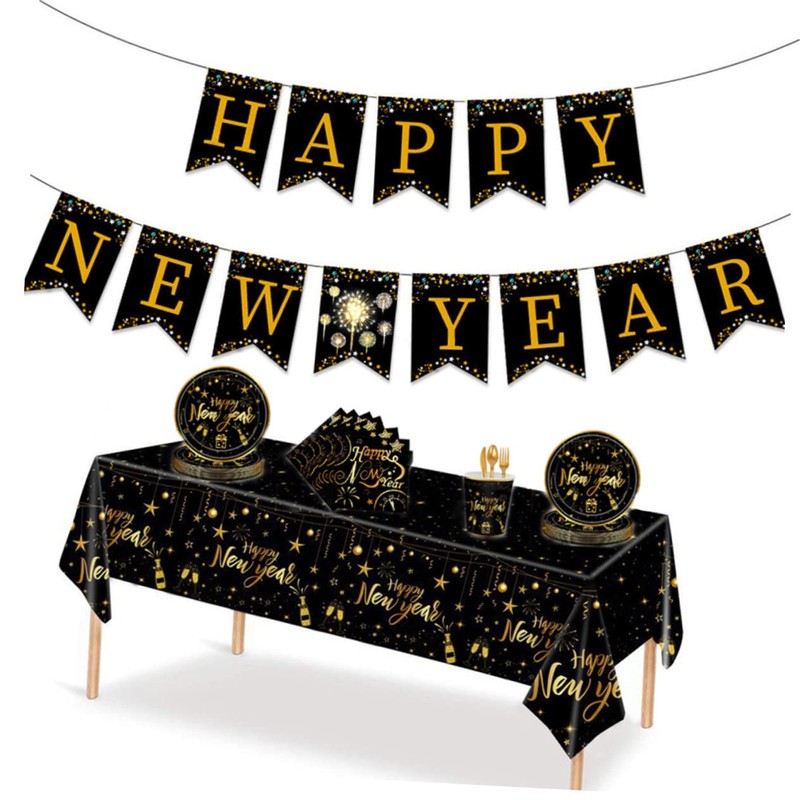 3pcs New Year's Day Tablecloth Table Cloth Dining Room Table