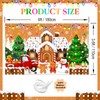 Mocsicka Gingerbread Christmas Backdrop Brown Gingerbread House Party Decorations Banner