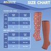 bropite Toeless Compression Socks for Women&Men-2 Pairs Open Toe Compression