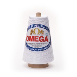 SUPERFINA NO.20 [240grs] by Omega - 100% Mercerized Cotton Yarn Ideal for Fine Crochet - Color: 01 - White BCO