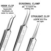 Set of 3 pimple tweezers, blackhead tweezers, precision, pimple tool