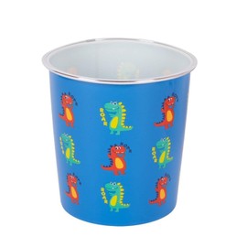 YöL Kids Dinosaur Waste Bin Trash Can Garbage Storage Container Home Office Plastic Basket Dustbin