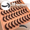 SISIYDY Fluffy Lashes Mink 3D Cat Eye Dramatic Thick Volume
