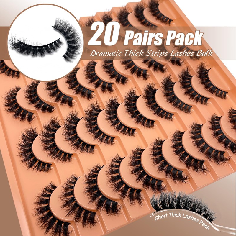 SISIYDY Fluffy Lashes Mink 3D Cat Eye Dramatic Thick Volume