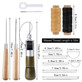 Leather Sewing Awl Thread Kit Machine Speedy Kit With Hand Stitcher Repair Tool