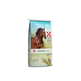 Purina | Omega Match Ration Balancing Horse Feed | 40 Pound (40 LB) Bag