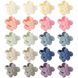 Pack of 50 Colourful Mini Flower Hair Clips, Small Flower Hair Clips, Non-Slip Hair Clips for Thin Medium Thick Hair, Strong Solid Hair Clips, Hair Accessories, Gift