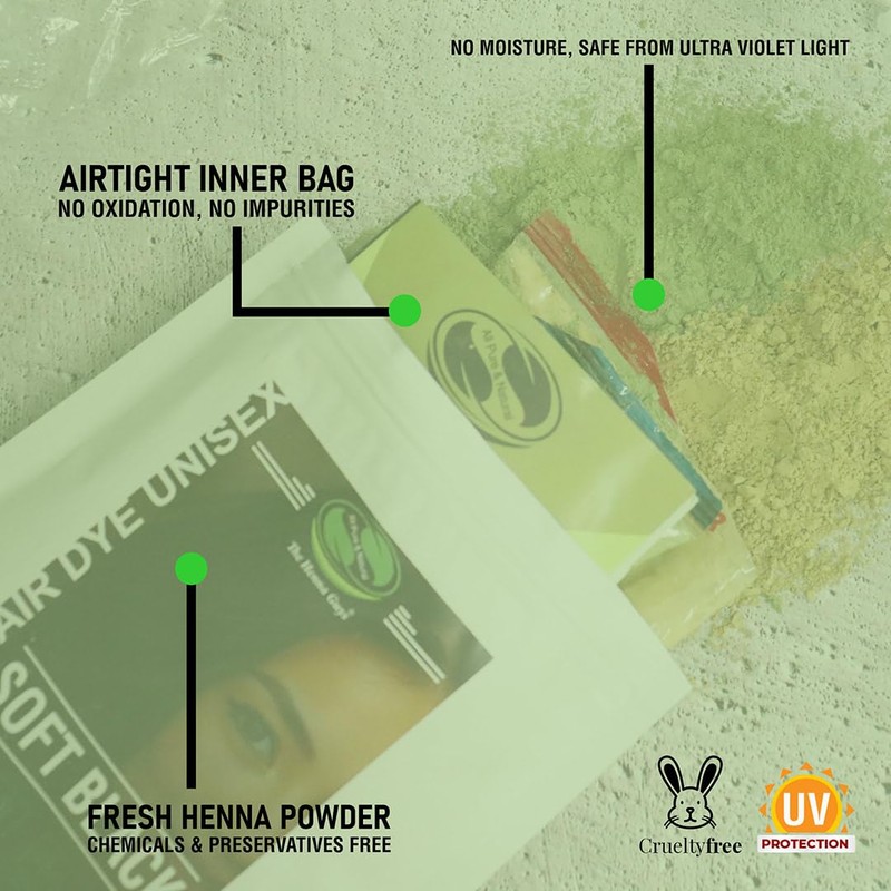 Henna Hair & Beard Dye - 100% Natural & Chemical