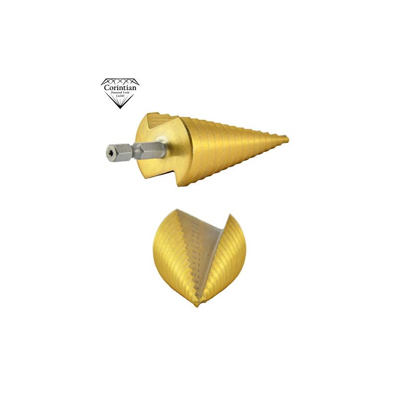 Corintian HSS Step Drill TiN Coated for Metal, Wood and