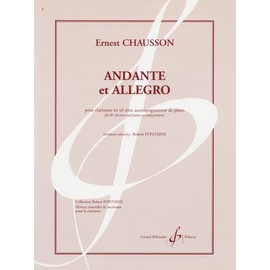 ショーソン: アンダンテとアレグロ/ビヨドウ社/ピアノ伴奏付クラリネット・ソロ