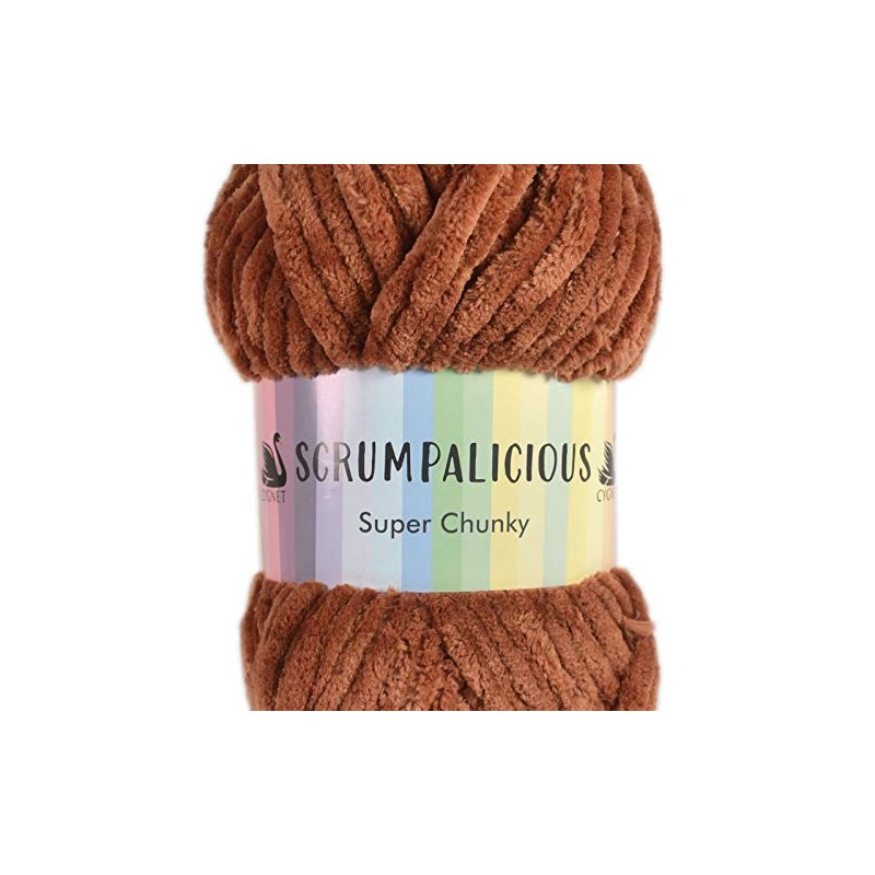 Cygnet Scrumpalicious Super Chunky Chenille Yarn (Latte 0110)