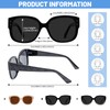AEZUNI Trendy Reading Sunglasses 1.5 Women Stylish Square Sun Readers