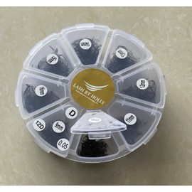 LASH BY HOLLY PRE-MADE HAND MADE LASH FANS- MIX LENGTHS 9-16MM. D CURL. 800 FANS (10D800FAN-D)