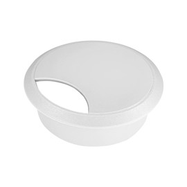 cyclingcolors 1 x Cable grommet, 70 mm, furniture, office, cable duct, cable outlet, cable box, plastic (white)