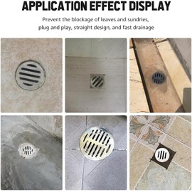 1 Piece Round Floor Drain, Stainless Steel Balcony Anti-Blocking Removable Floor Drain for Drain Pipes, Exhaust Pipes, Roof Balcony, Outdoor (160 Flat Mouths)