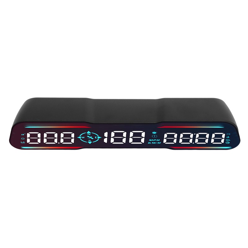 7 Inch Car LED HUD Display Time Speedometer Display Over
