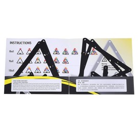 Ginyia Billiard Rack, 6 Pieces/Set Billiard Ball Rack Billiard Rack Black Triangle Ball Holder Positioning Billiard Table Pool Cue Accessories Billiard Table Rack