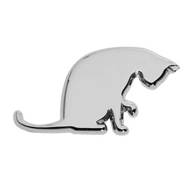 1 Pc Cat Car Stickers, Lovely Cats Emblem Chrome Metal Cars Decals，2.56"，Kitten Bumper Sticker for Vehicles, SUV, Motrocycle, Truck, Window, Fridge, Laptop, Badage Decorations (Bowing cat)
