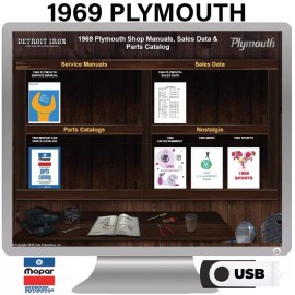 1969 Plymouth Factory OEM Shop Manuals on USB