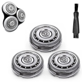 Beauty Parts 3Pk Shaver Heads Replacement SH90 Compatible w/Norelco Electric Series 9000 8000