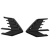 2Pcs/Set Car Side Cover Air Vent Trim Glossy Black Rubber